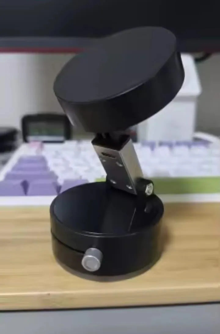 Vacuum Magnetic Phone Holder Black ABS Swivel