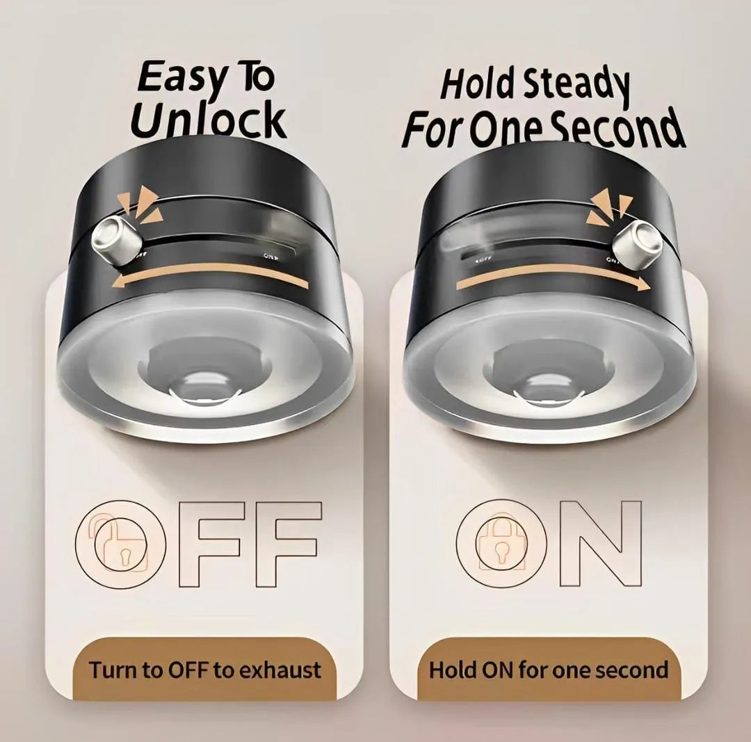 Vacuum Magnetic Phone Holder Black ABS Swivel